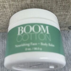 BOOM! Cotton Nourishing Face + Body Balm 2oz 99% Organic 5 Ingredients New